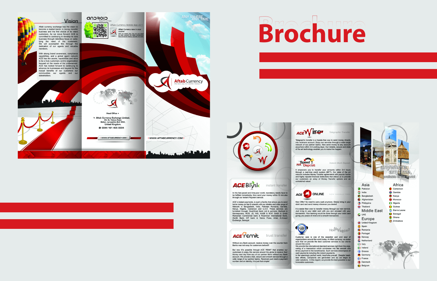 Brochure for Aftab Currency Exchange - ACE Money Transfer in United Kingdom