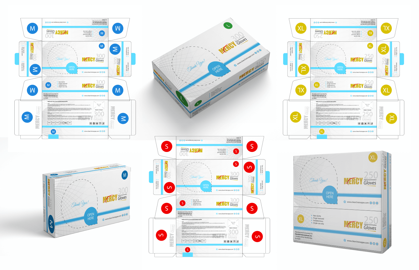 Packages for Mercy Gloves in United States