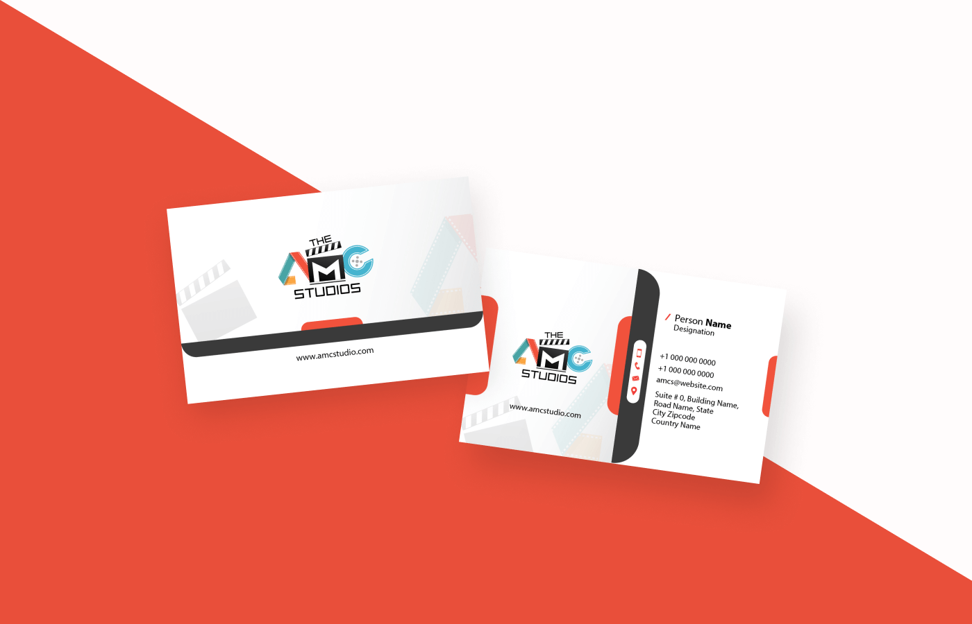 Business card for The AMC Studios in United States