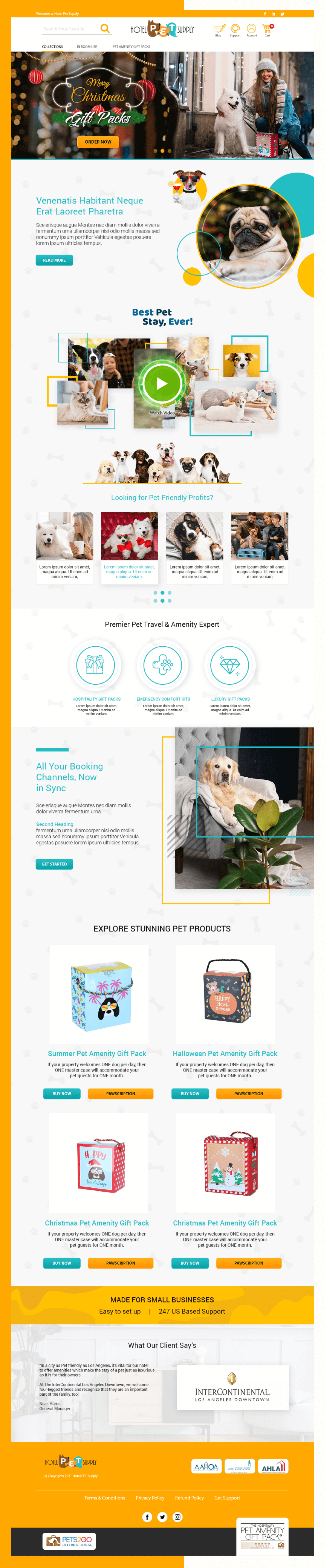 Website for Hotel Pet Supply in United States