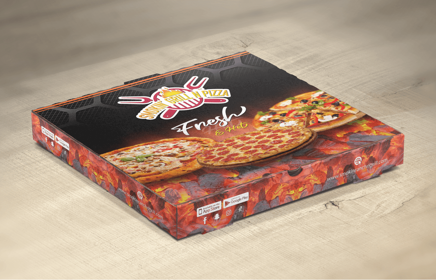 Fastfood brands for Smokin` grill and pizza in United Kingdom