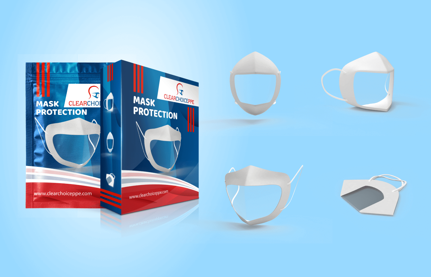 3d mockup for ClearChoicePPE in United States