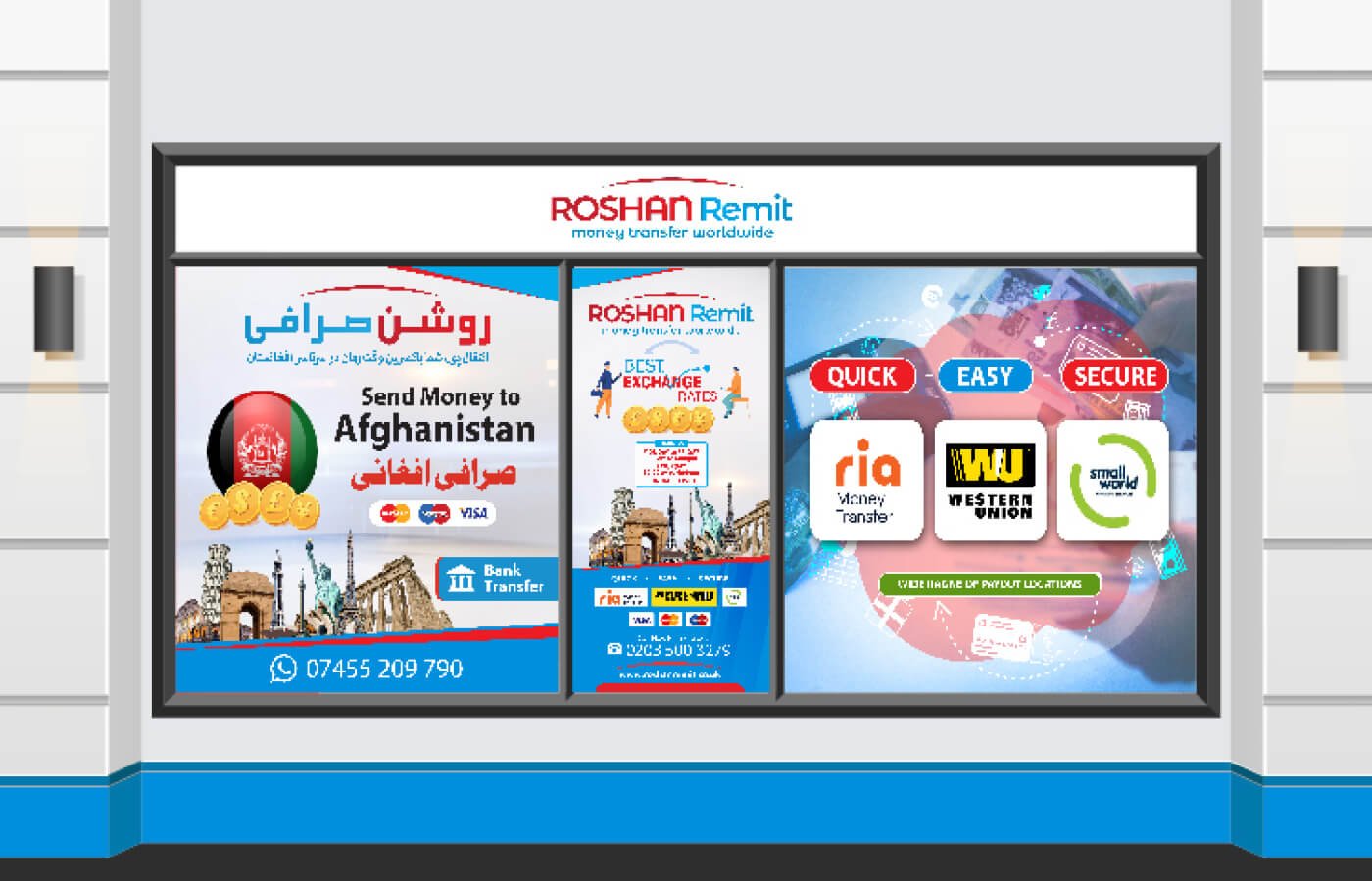 Shop mockup for Roshan Remit - Money Transfer Worldwide in United Kingdom
