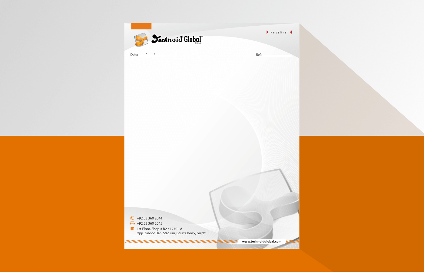 Letterhead for Technoid in Pakistan