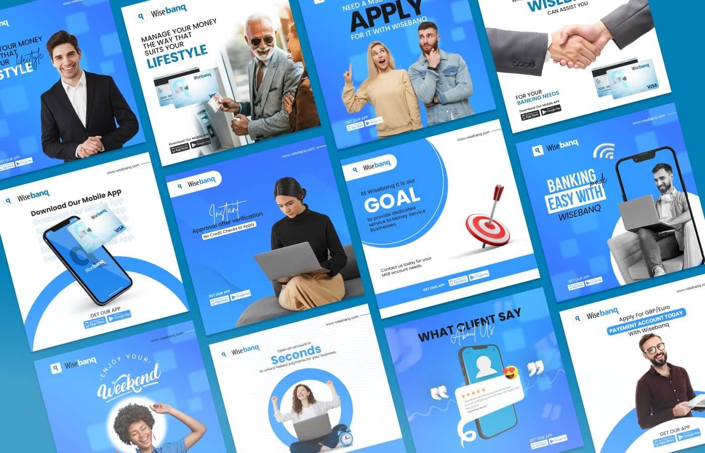 Social media branding for Wisebanq  in Europe