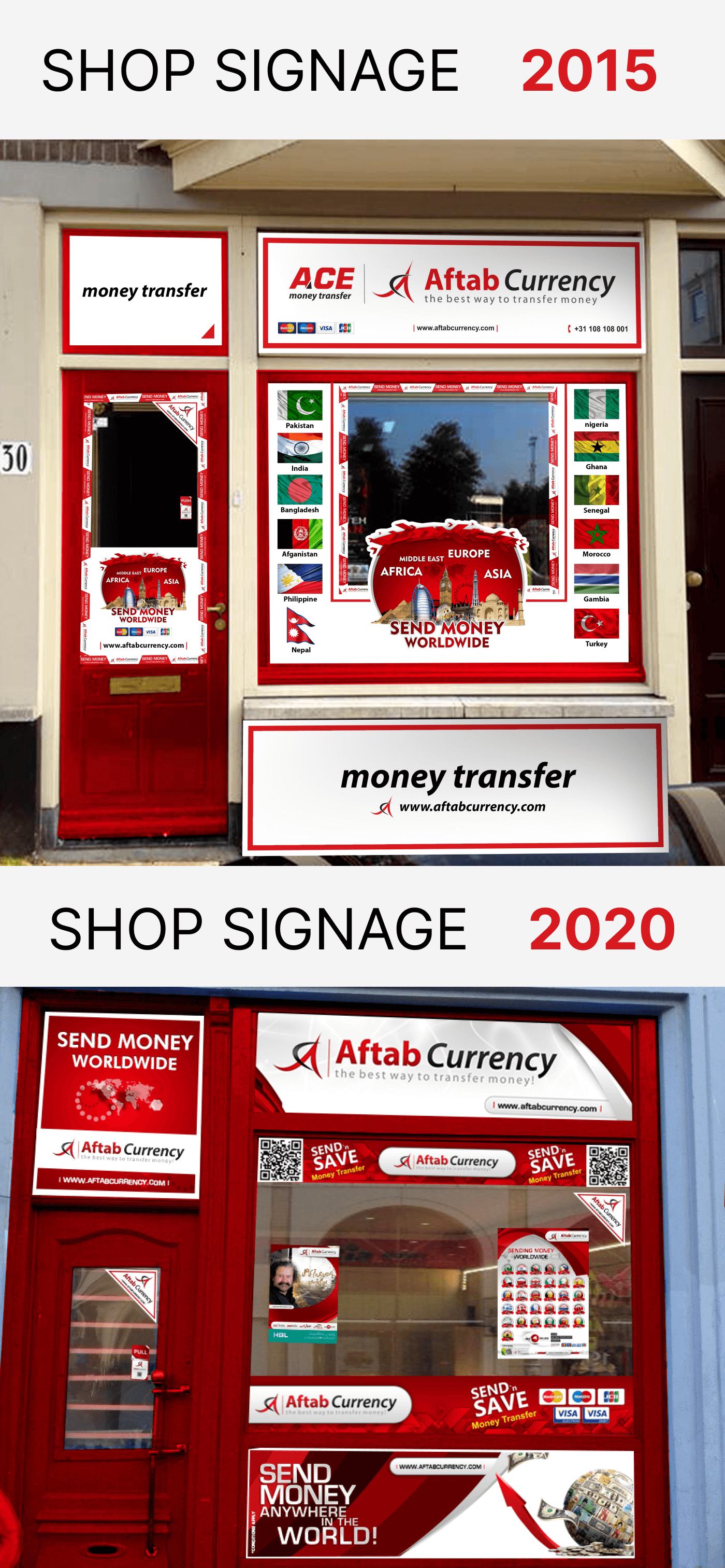Shop mockup for Aftab Currency Exchange - ACE Money Transfer in United Kingdom